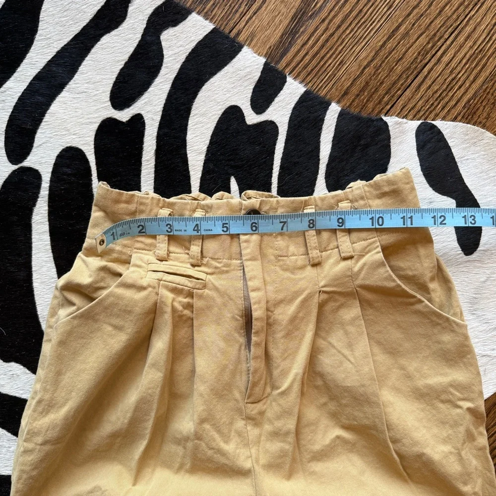 Khaki Paper Bag Pants - Picture 2 of 8